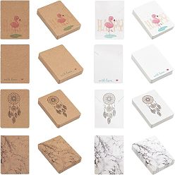 Mixed Color Cardboard Necklace Display Cards, Rectangle, Mixed Color, 6.95x5x0.05cm, 8 colors, 35pcs/color, 280pcs/set