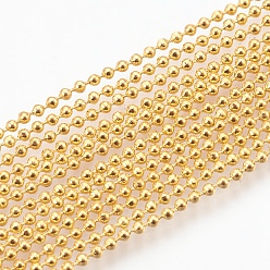 Золотой Железный шар бусинка цепи, пайки, золотые, 1.5 мм
