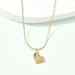 Сердце 304 ожерелья с подвесками из нержавеющей стали для женщин, реальный 18 k позолоченный, сердце, 16.34 дюйм (41.5 см)
