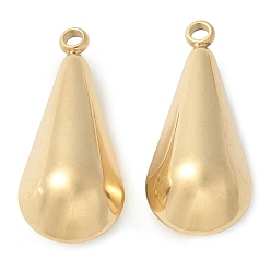 Teardrop 304 подвески из нержавеющей стали, ручная полировка, золотые, ионное покрытие (ip), слеза, 23x10x9 мм, отверстие : 1.6 мм