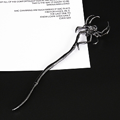 Черный Палочки для волос из сплава паука, аксессуары для волос для женщин и девочек, чёрные, 154x32 мм