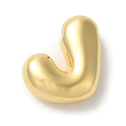 Letter J Brass Pendants, Long-Lasting Plated, Real 18K Gold Plated, Letter J, 10x8x3.5mm, Hole: 1.4mm