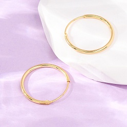 Золотой 925 серьги с обручем из серебра 925 пробы, кольцо, золотые, 18x1.2 мм, штифты : 0.6 мм