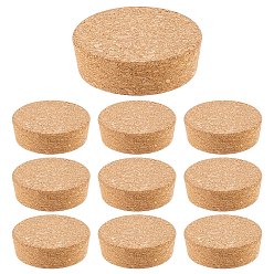 Светло-коричневый 10шт. пробковых пробок, бутылочные тампоны, загар, 60~65x19.5 мм
