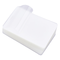 Прозрачный ПЭТ-пленка для ламинирования пакетов, защитная пленка для именных карточек, для горячего ламинатора, прямоугольные, прозрачные, 108x64x0.3 мм, отверстие : 2.8x14.4 мм, около 100 листов/коробка