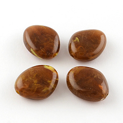 Saddle Brown Imitation Gemstone Acrylic Beads, Saddle Brown, 30.5x25x11mm, Hole: 3mm, about 88pcs/500g