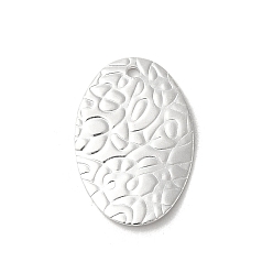 925 Sterling Silver Plated Brass Pendants, Oval Charms, 925 Sterling Silver Plated, 20.5x13.5x1mm, Hole: 1.4mm
