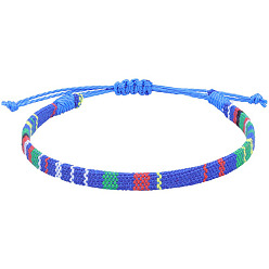 Разноцветный Регулируемые браслеты в стиле бохо из хлопка и льна, плетеные для дружбы, красочный