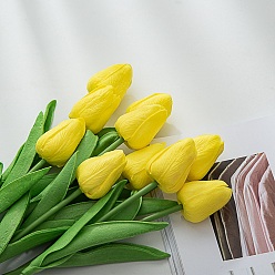 Желтый Пучки цветов тюльпана, для внутреннего и наружного дома, сада, крыльца, окна, украшения растений, желтые, 330x25 мм