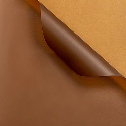 Седло Коричневый Сплошная цветная пластиковая бумага для оберточной бумаги для цветов, водостойкая флористическая бумага для букетов, diy crafts, седло коричневый, 550~580x550~580x0.05 мм, 20 лист/мешок