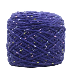 Полуночно-синий Полиэфирная пряжа, твидовая пряжа, для вязания крючком принадлежности, темно-синий, 6 мм, около 240.59 ярдов (220 м) / моток