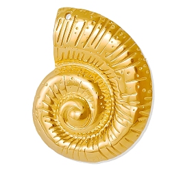 Золотой 304 подвески из нержавеющей стали, очарование раковины, золотые, 45x35 мм