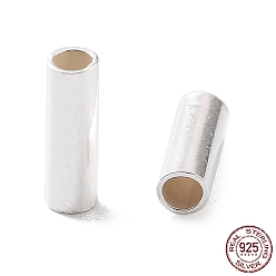 Серебро 925 бусины-проставки из стерлингового серебра, колонка, серебряные, 6x2 мм, отверстие : 1.5 мм, около 146шт(10г)/мешок