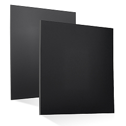 Black 2Pcs 2 Styles HDPE Sheet, Square, Black, 300x300x3~6mm, 1pc/style
