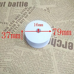 Белый Пластиковые пустые катушки для проволоки, нить шпульки, белые, 7.9x3.7 см, Внутренний диаметр: 1.6 cm