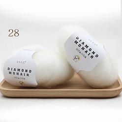 Снежный Пряжа для вязания из акрилового волокна, мохера, шерсти, Для ребенка шаль шарф кукла вязание крючком, снег, 0.9 мм, около 284.34 ярдов (260 м) / моток