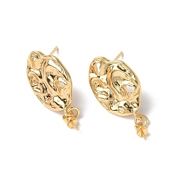 Настоящее золото 18K Изделия из латуни, с держателями для чашек и 925 булавками из стерлингового серебра, без кадмия, без никеля и без свинца, самородки, реальный 18 k позолоченный, 26x11.5 мм, штифты : 0.8 мм