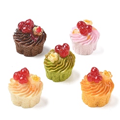 (52) Непрозрачная лаванда Непрозрачные кабошоны из смолы, имитация еды, торт, разноцветные, 22~23x20.5~22x20.5~21 мм