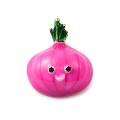 Onion Брошь с эмалью из золотого сплава, изысканная булавка на лацкан для женщин и мужчин, фрукты, лук, 23x19 мм