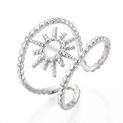 Нержавеющая Сталь Цвет 304 компоненты манжеты из нержавеющей стали, настройка кольца колодки, солнце, цвет нержавеющей стали, регулируемый, лоток : 4 мм, 16.5 мм