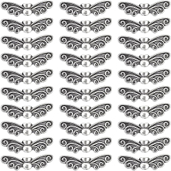 С Покрытием Тайского  Серебра Сплавочные бусины, крыло, без свинца, без никеля и без кадмия, Таиланд, стерлинговое серебро, покрытие, 7x22x4 мм, отверстие : 1.5 мм, 30 шт / коробка