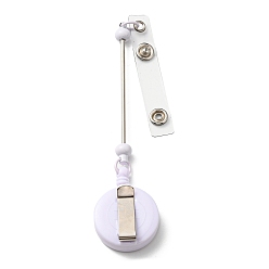 Белый Дым Катушки для бейджей из железа и пластика, выдвижные держатели бейджей, плоско-круглые, серый, 200x32x14.5 мм