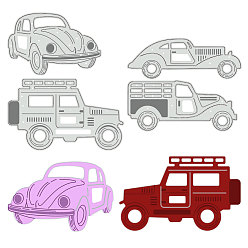 Автомобиль Углеродистая сталь разрезает трафареты, Шаблон для изготовления бумажных карточек с декоративным тиснением для скрапбукинга своими руками, художественный промысел, автомобиль, 67~98x82~83x0.8 мм, 2шт/эт