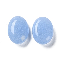 Светло-Голубой Синтетический светящийся камень, плоский овальный пальмовый камень, Светящийся в темноте карманный пальмовый камень для балансировки Рейки, Небесно-голубой, 13x9x4.5 мм