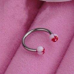 Нержавеющая Сталь Цвет 316l Кольца для носа из нержавеющей стали, цвет нержавеющей стали, 10 мм, штифты : 1.2 мм