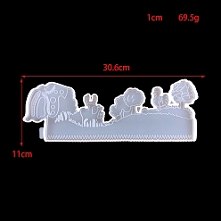 Белый Силиконовые формы, формы для украшения, формы для литья гипсовой смолы, белые, 110x306x10 мм