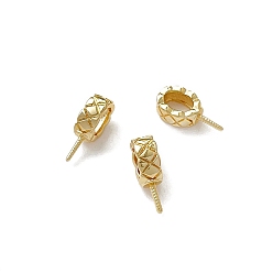 Золотой Поручительств латуни кулон, привязка поручительств, за половину пробурено бисера, золотые, 8x3.6 мм