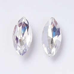 Хрусталь AB Имитация австрийского хрусталя горный хрусталь, класс А, задние и задние, лошадиный глаз , хрусталь AB, 10x5x3 мм