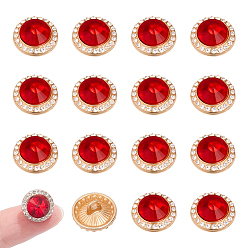 (123L) Белый крем непрозрачный блеск 20 шт. 1--отверстие плоские круглые кнопки из цинкового сплава со стразами, металлические пуговицы точечное сверление модные маленькие ароматные высококачественные пуговицы ручной работы для тренча, свитера, рубашки, золотой свет, огнеупорный кирпич, 12x8.5 мм, отверстие : 2 мм