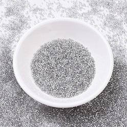 (DB0114) Transparent Silver Gray Gold Luster MIYUKI Delica Beads, Cylinder, Japanese Seed Beads, 11/0, (DB0114) Transparent Silver Gray Gold Luster, 1.3x1.6mm, Hole: 0.8mm, about 10000pcs/bag, 50g/bag
