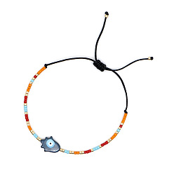 (52) Непрозрачная лаванда Браслеты из плетеных бусин из богемского стекла, украшения от сглаза из натуральных ракушек для женщин, хамса рука, разноцветные