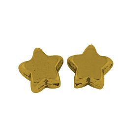 Античное Золото Сплавочные овальные бусины тибетского стиля , без кадмия, без никеля и без свинца, звезда, античное золото , 12x13.5x4 мм, отверстие : 1.5 мм