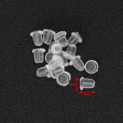 Column 500Pcs Plastic Ear Nuts, Earring Backs, Column, 5x6mm