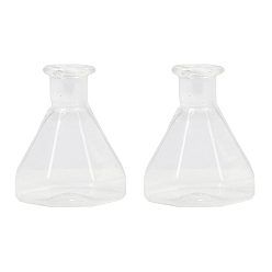 Прозрачный Прозрачные контейнеры для стеклянных шариков, форма граненого конуса, прозрачные, 2.5x2.4x2.9 см, Внутренний диаметр: 0.6 cm