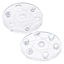 Clear 2Pcs Acrylic Seven Star Array Base, for Decorative Ball, Lensball Photography, Gazing Divination or Feng Shui, and Fortune Telling Ball, Clear, 12cm