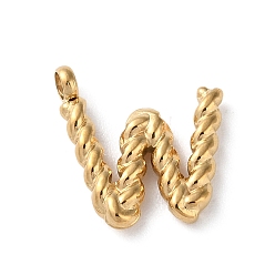 Letter W 316 подвески и подвески из хирургической нержавеющей стали, золотые, Буква W, 13.5x12.5x2 мм, отверстие : 2 мм