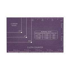Средний Фиолетовый 201 инструменты для вышивки крестиком из нержавеющей стали, односторонняя печать, средне фиолетовый, 90x146.1x2 мм, отверстие : 3 мм