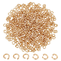 Golden 500Pcs 304 Stainless Steel Open Jump Rings, Golden, 20 Gauge, 4x0.8mm