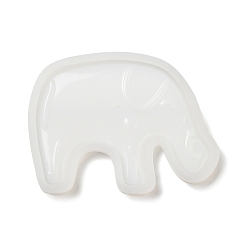 Elefante Moldes de silicona para platos de joyería diy, moldes de resina, para resina uv, fabricación artesanal de resina epoxi, whitesmoke, elefante, 74x96x8 mm