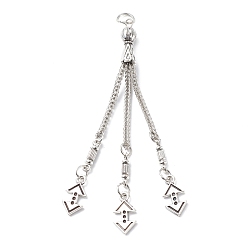 Античный Серебристый & Платиновый Большие подвески с кисточками из сплава в тибетском стиле, старинное серебро и платина, старинное серебро и платина, 84x2 мм, отверстие : 5 мм, Кулон : 16x8.5x1.5 мм