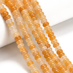 Топаз Нефрит Природный Топаз нефрита бисер нитей, рондель, 4x2 мм, отверстие : 0.9 мм, около 160~162 шт / нитка, 14.96~15.16 дюйм (38~38.5 см)