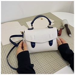 Белый Набор прямоугольных сумок-корсетов своими руками, включая мягкие материалы для сумок из искусственной кожи, белые, 210x150x80 мм