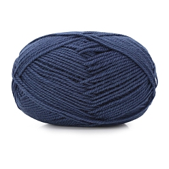 Морской Синий Пряжа для вязания из шелка и шерсти, для одежды шарфы свитера шали шапки, Marine Blue, 0.5~1.2 мм, около 102.80 ярдов (94 м) / моток