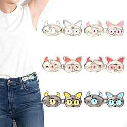 (52) Непрозрачная лаванда 7 пары 7 цвета, металлические регулируемые булавки для джинсов в форме монстра, подтяжка талии, швейные застежки для аксессуаров к одежде, разноцветные, 39x17x18.5 мм, 1 пара / цвет