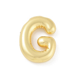 Letter G Gestellmessinganhänger, langlebig überzogen, Bleifrei und cadmium frei, echt 18 k vergoldet, Buchstaben g, 18x13x4 mm, Bohrung: 1.8 mm