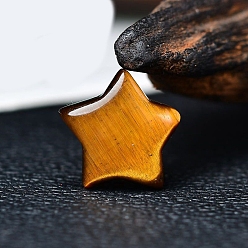 Тигровый глаз Натуральный тигровый глаз звездные украшения для показа, для украшения рабочего стола домашнего офиса, 15x15 мм